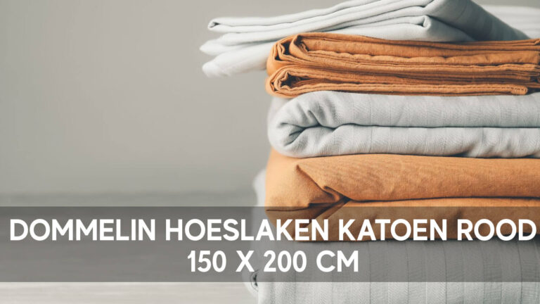 Dommelin Hoeslaken Katoen Rood 150 x 200 cm: Elevate Your Bedding Experience